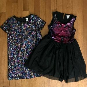 Pair of girls small party dresses